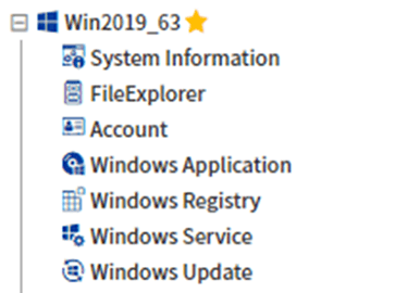 Windows OSの構成情報